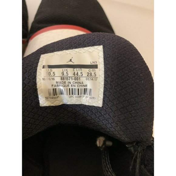 Nike 881571-001 Super.fly shoes Men's 10.5 high top flap black red‎ white - Picture 2 of 9